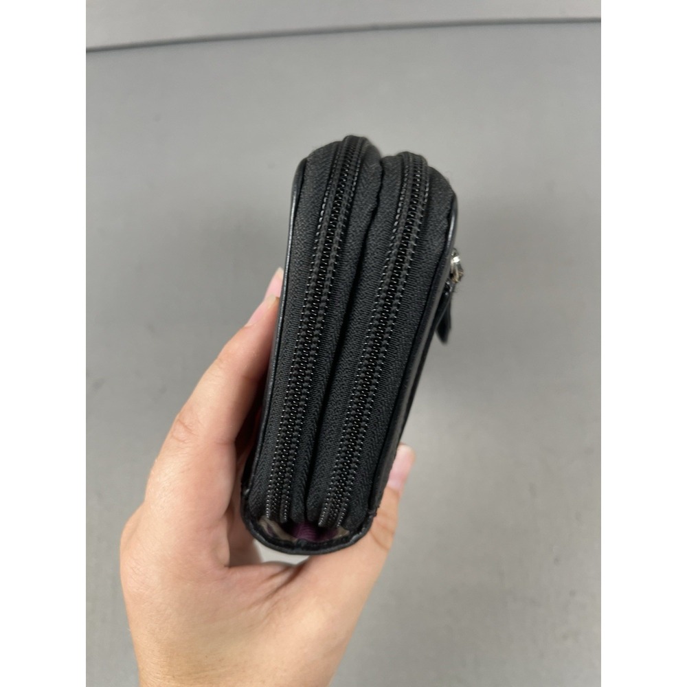 Perlina New York Black Soft Leather Zipper Wallet Clutch NWOT - Picture 4 of 16